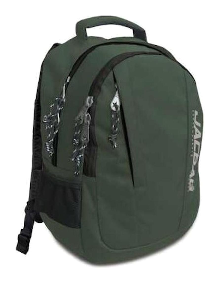 Jacbag JAC-45 3 Gözlü Yeşil Lise-Üniversite Unisex Sırt Çantası