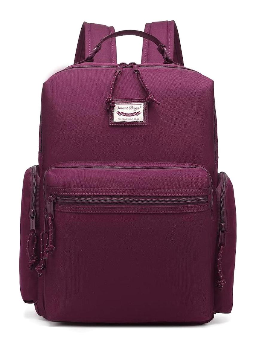 Smart Bags 3124 Çok Gözlü Bordo Lise-Üniversite Unisex Sırt Çantası
