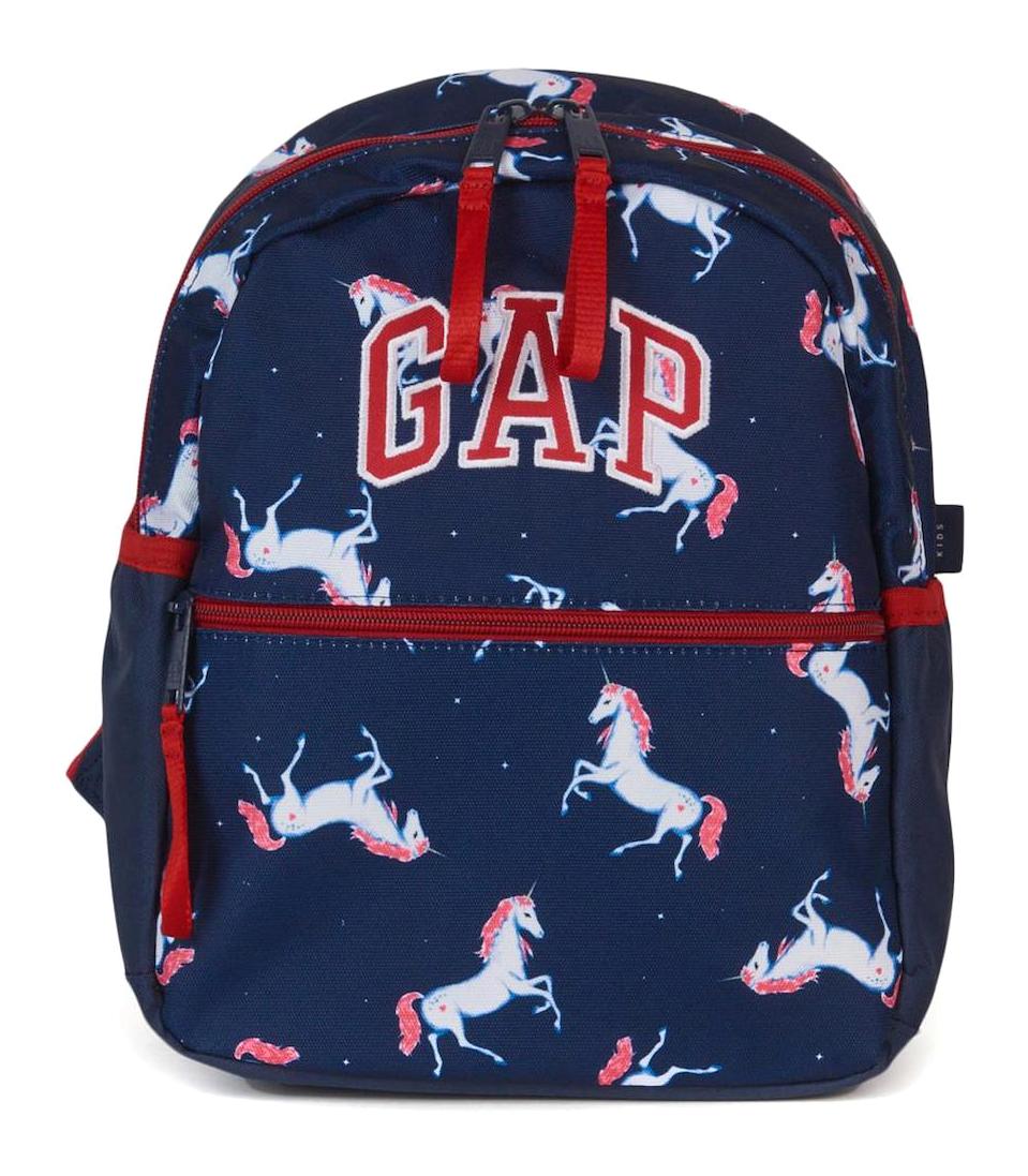 Gap GP75679 Unicorn Hayvan Su Geçirmez 2 Gözlü Lacivert Anaokulu Unisex Sırt Çantası