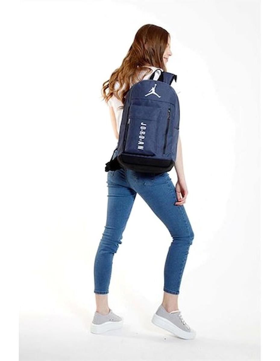 Kaukko Q3099 Jordan 4 Gözlü Lacivert Lise-Üniversite Unisex Sırt Çantası