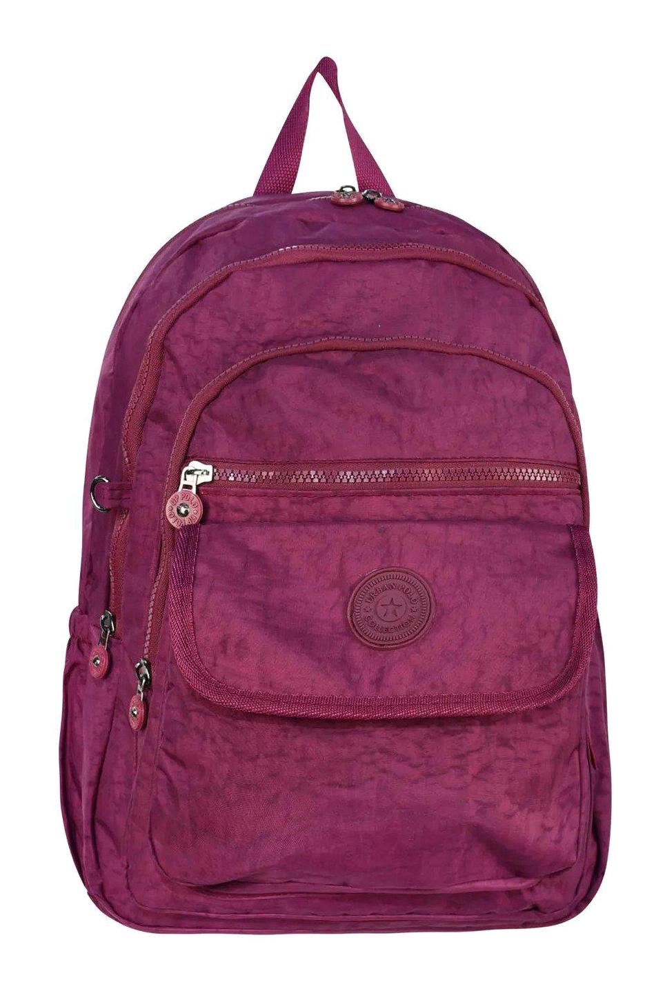 Optizon Su Geçirmez 5 Gözlü Bordo Lise-Üniversite Unisex Sırt Çantası