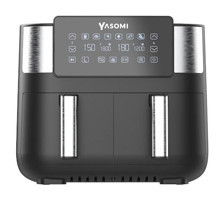Yasomi Y80 Airfryer 8 lt İki Hazneli Yağsız Sıcak Hava Fritözü Siyah