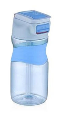 Vagonlife Vgn030 Pipetli Mavi Plastik Okul Çocuk Matara 450 ml