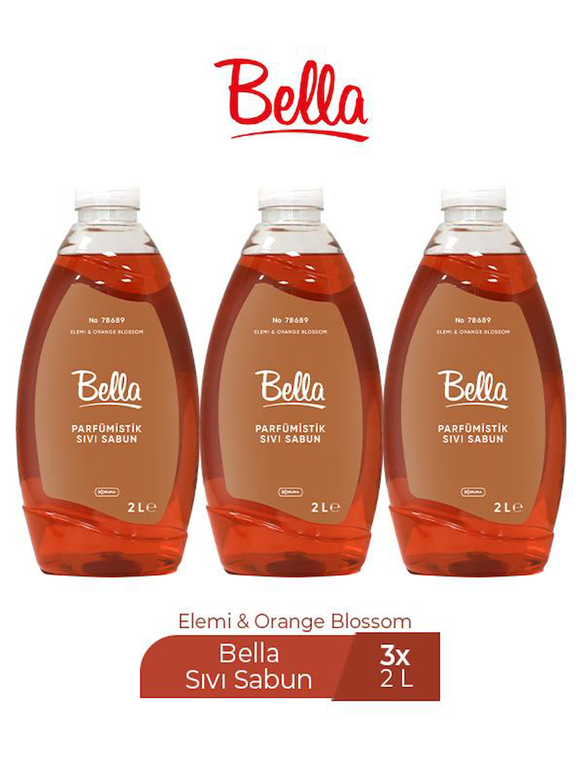 Bella Portakal Çiçeği Nemlendiricili 3'lü 2 lt Sıvı Sabun