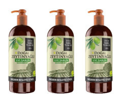 Eyüp Sabri Tuncer Zeytinyağlı Alkolsüz Vegan Parabensiz Organik Nemlendiricili 3'lü 750 ml Sıvı Sabun