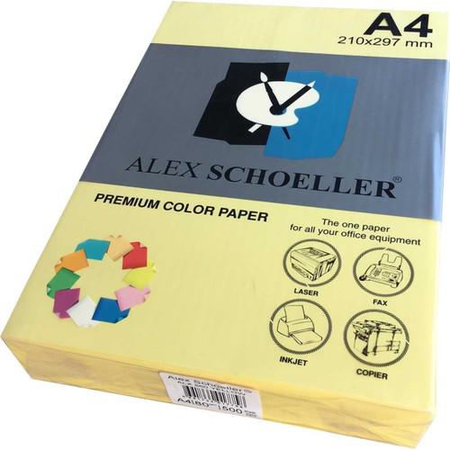 Alex Schoeller ALX 560 A4 80 gr 500 Yaprak 1 Top Sarı Fotokopi Kağıdı