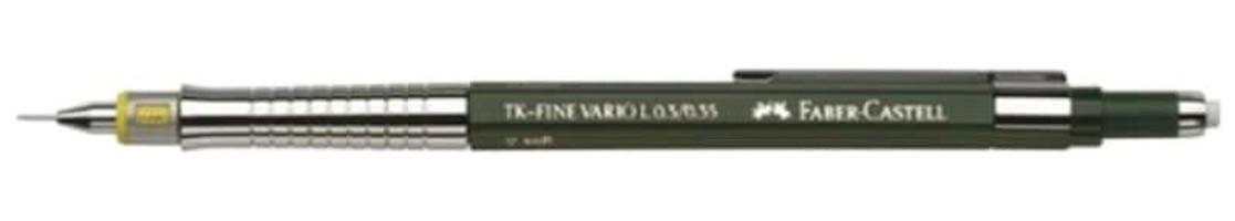 Faber-Castell Vario Lux Silgili Metal Metalik Yeşil 0.35 mm Uçlu Versatil Kalem