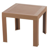 Papatya Kare Plastik 40x40x35 cm Bej Bahçe Masası