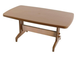 Papatya Prestige Dikdörtgen Plastik 90x150 cm Kahverengi Bahçe Masası