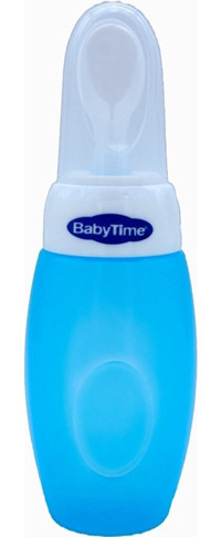 Babytime Plastik 6+ Ay Mavi Kaşık Biberon 225 ml