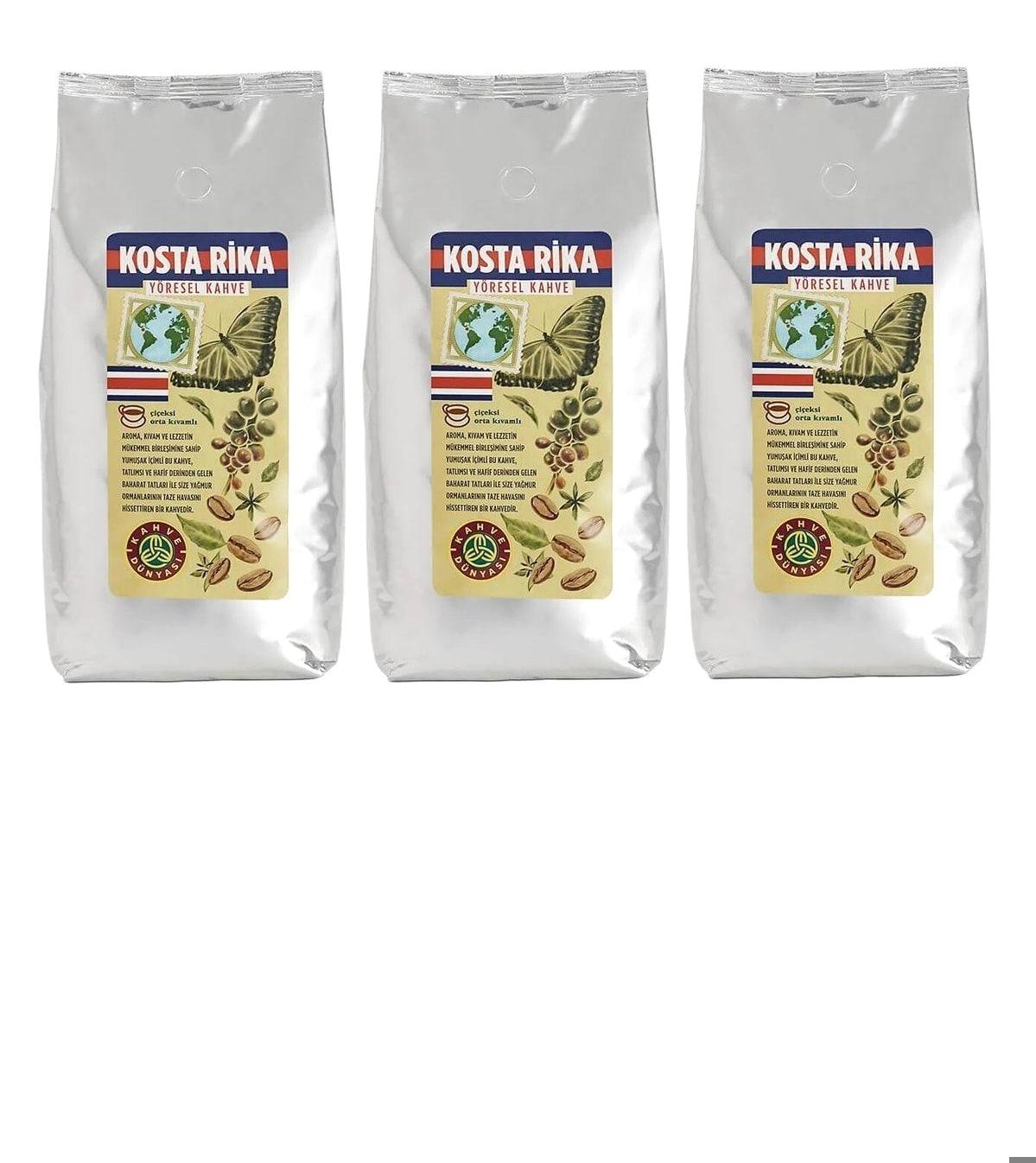 Kahve Dünyası Fındık Aromalı Kosta Rika Arabica Çekirdek Filtre Kahve 3x1 kg