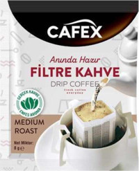 Cafex Medium Roast Sade Arabica Öğütülmüş Filtre Kahve 10x8 gr