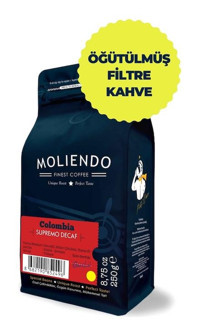 Moliendo Kafeinsiz Bitter Çikolata Aromalı Kolombiya Öğütülmüş Filtre Kahve 250 gr
