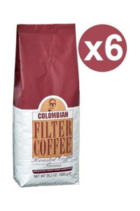 Mehmet Efendi Sade Kolombiya Arabica Çekirdek Filtre Kahve 6x1 kg