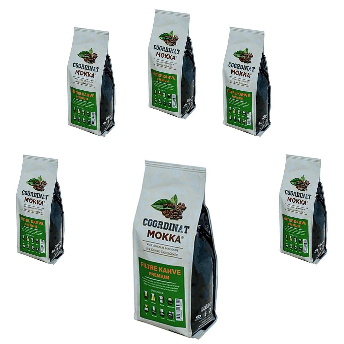 Mokka Öğütülmüş Filtre Kahve 6x500 gr