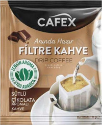 Cafex Sütlü Çikolatalı Aromalı Arabica Öğütülmüş Filtre Kahve 16x8 gr
