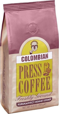Kurukahveci Mehmet Efendi Sade Kolombiya Arabica Öğütülmüş Filtre Kahve 250 gr