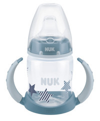 Nuk Small Akıtmaz Kulplu 6 Ay+ 150 ml Alıştırma Bardağı Gri
