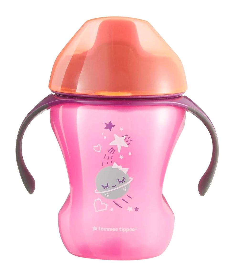 Tommee Kulplu 6 Ay+ 230 ml Alıştırma Bardağı Pembe
