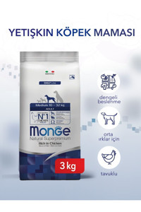 Monge Daily Line Tavuk Orta Irk Yetişkin Köpek Maması 3 kg