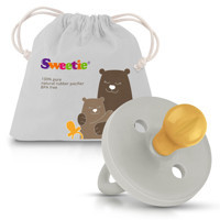 Sweetie 0-6 Ay Yenidoğan Kiraz Uçlu Kauçuk Emzik Gri