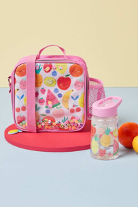 Next Baby ALYBC-00001 Meyveli Termoslu Suluklu Organik Pembe Beslenme Çantası