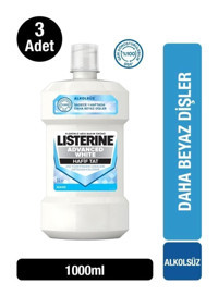 Listerine White Alkolsüz Florürlü Nane Aromalı 1 ltx3 ml Ağız Gargarası