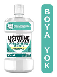 Listerine Naturals Alkolsüz Nane Aromalı 500 ml Ağız Gargarası