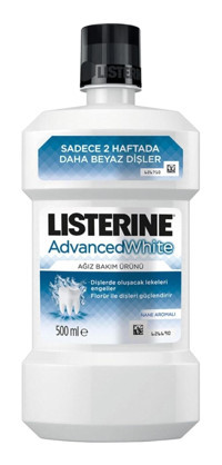 Listerine Advanced White Florürlü Nane Aromalı 500 ml Ağız Gargarası