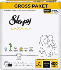 Sleepy 7 Numara Organik Cırtlı Bebek Bezi 400'lü
