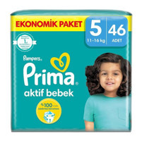 Prima 5 Numara Cırtlı Bebek Bezi 46'lı