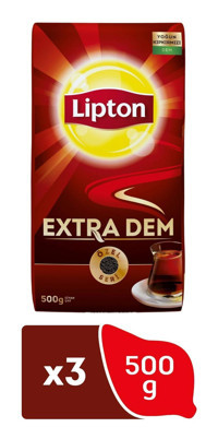 Lipton Extra Dem Siyah Dökme Çay 3x500 gr