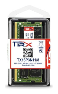 Tirx TX16P3N11/8 8 GB DDR3 1x8 1600 MHz Ram