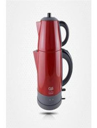 Cvs Dn 1515 Otomatik Kapanma Çelik Demlikli 1800 W Çelik Gövdeli Kırmızı Çay Makinesi