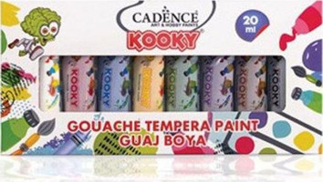Cadence Kooky Tempera Tüp Çok Renkli 8x20 ml Guaj Boya Seti