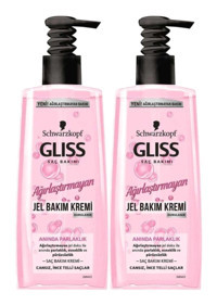 Schwarzkopf Gliss Jel Parlaklık Veren Düz Saçlar İçin Saç Kremi 2x200 ml