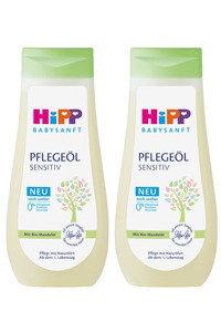 Hipp Babysanft Organik Bademli Bebek Masaj Yağı 2x200 ml