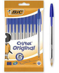 Bic Plastik 1 mm Mavi 10'lu Tükenmez Kalem