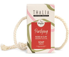 Thalia İpli Organik Gül-Kil Özü Sabun 140 gr