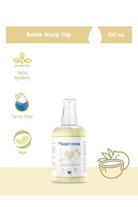 Baby Icon Organik Hindistan Cevizli Lavantalı Vegan Bebek Masaj Yağı 100 ml