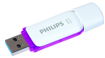 Philips Snow Edition Super Speed USB 3.0 Type A 64 GB Flash Bellek Beyaz-Mor