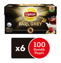 Lipton Earl Grey Demlik Poşet Çay 6x100'lü