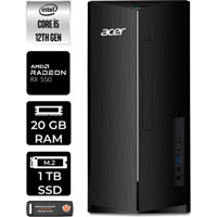 Acer Aspire TC1760 DTBHUEM005P418 Harici Radeon RX 550 Intel Core i5 12400 20 GB Ram 1 TB SSD Tower Windows 11 Pro Masaüstü Bilgisayar + PER4 BELLEK