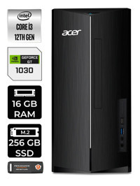 Acer Aspire DT.BHUEM.004 Harici GeForce GT 1030 Intel Core i3 12100 16 GB Ram 256 GB SSD Tower FreeDos Masaüstü Bilgisayar + PER4 BELLEK