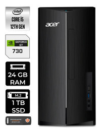 Acer Aspire DT.BHUEM.005 Harici GeForce GT 730 4 GB Intel Core i5 12400 24 GB Ram 1 TB SSD Tower FreeDos Masaüstü Bilgisayar + PER4 BELLEK