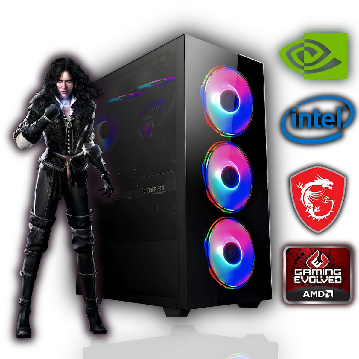 Avantron GMX7893 Harici Radeon RX 550 Intel Core i7 2011P 8 GB Ram 256 GB SSD Tower FreeDos Masaüstü Bilgisayar