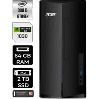 Acer Aspire TC1760 DTBHUEM005P399 Harici GeForce GT 1030 Intel Core i5 12400 64 GB Ram 2 TB SSD Tower Windows 11 Home Masaüstü Bilgisayar + PER4 BELLEK