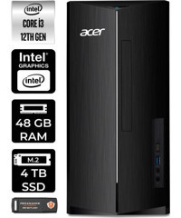 Acer Aspire TC1760 DTBHUEM004P445 Dahili Intel UHD Graphics Intel Core i3 12100 48 GB Ram 4 TB SSD Tower Windows 11 Pro Masaüstü Bilgisayar + PER4 BELLEK