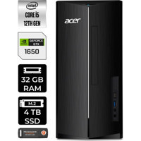 Acer Aspire TC1760 DTBHUEM005P330 Harici GeForce GTX 1650 Intel Core i5 12400 32 GB Ram 4 TB SSD Tower FreeDos Masaüstü Bilgisayar + PER4 BELLEK