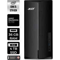 Acer Aspire TC1760 DTBHUEM005P385 Harici Radeon RX 550 Intel Core i5 12400 36 GB Ram 4 TB SSD Tower Windows 11 Home Masaüstü Bilgisayar + PER4 BELLEK